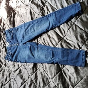 4 botton denim skinny jeans
